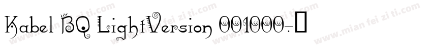 Kabel BQ LightVersion 001000字体转换